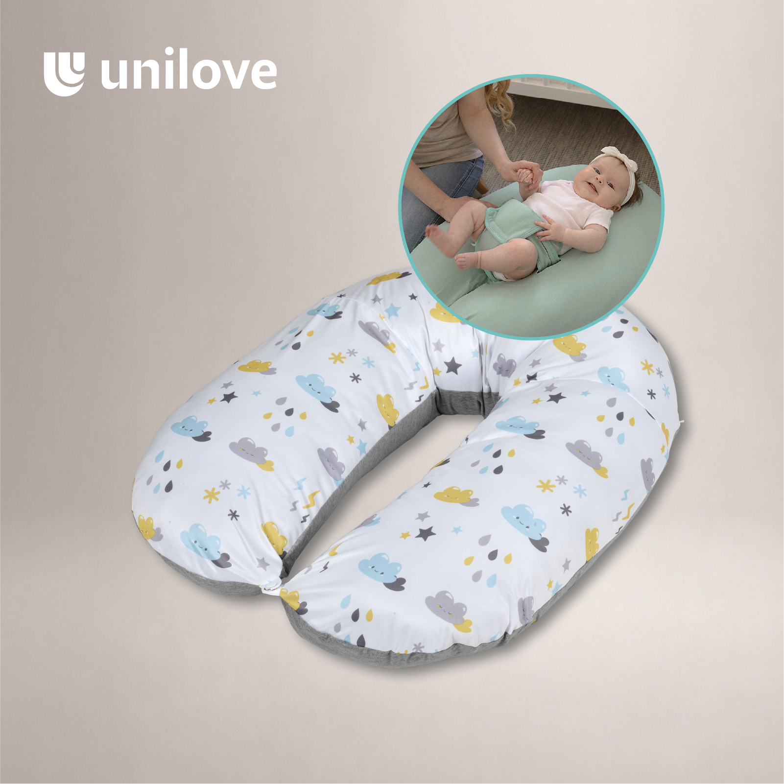 Unilove Nursing Pillow With Coolite - Weather Icon