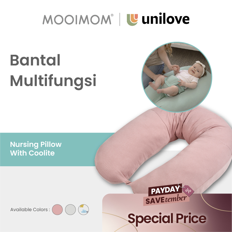 Unilove Nursing Pillow With Cover - Rusty Pink