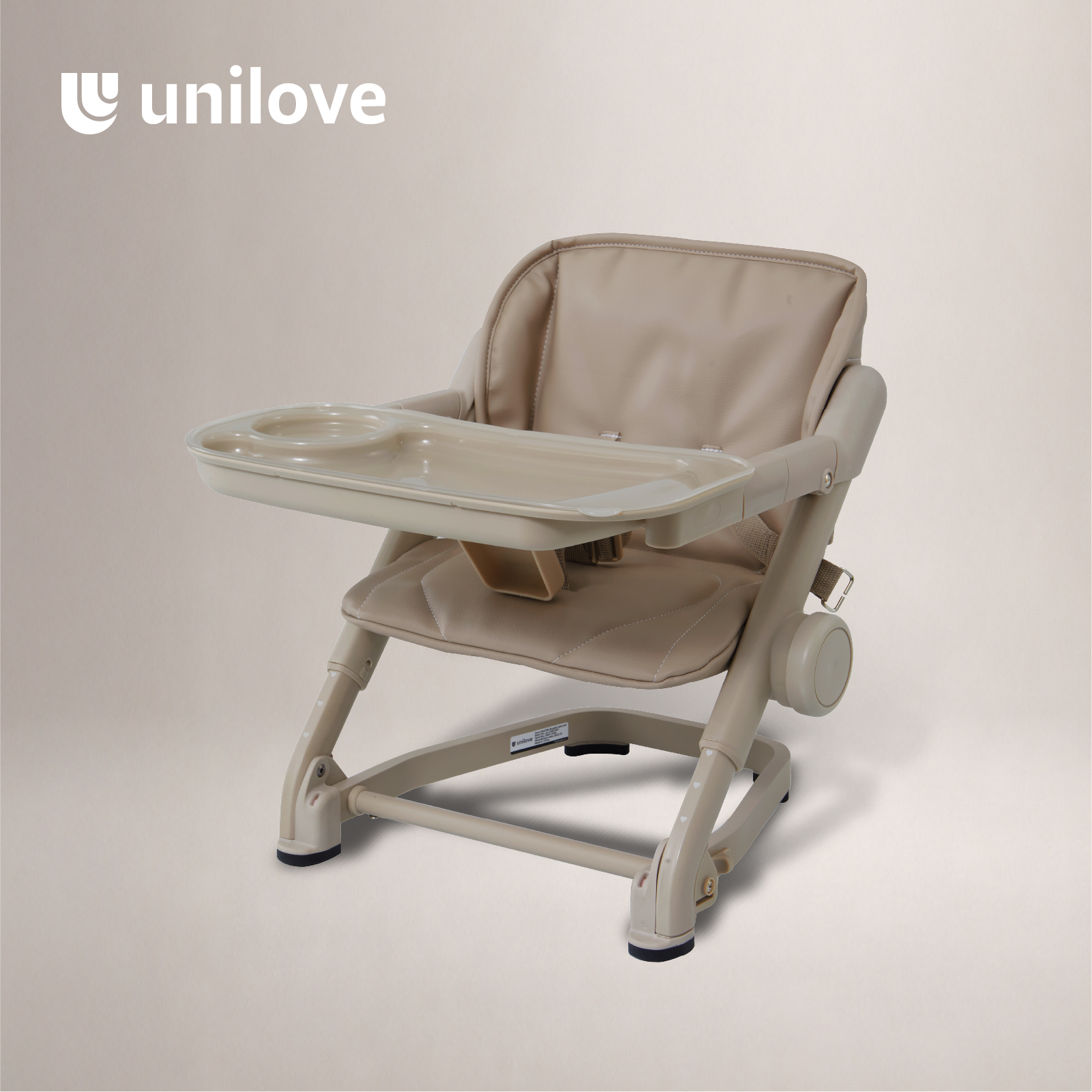 Unilove Feed Me Booster + Seat Pad - Milk Tea