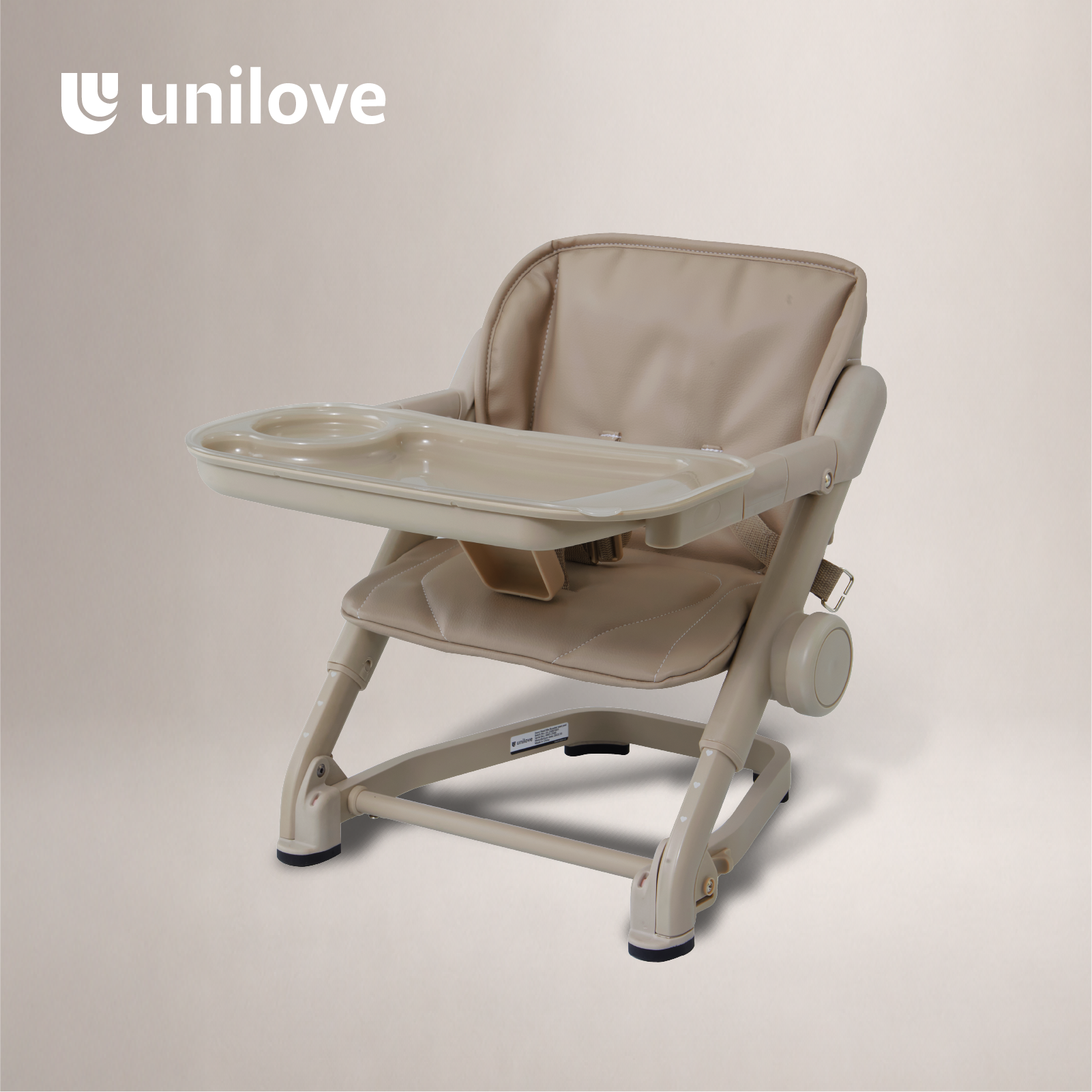 Unilove Feed Me Booster + Seat Pad - Milk Tea