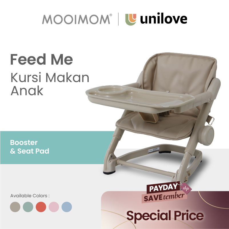 Unilove Feed Me Booster + Seat Pad - Milk Tea