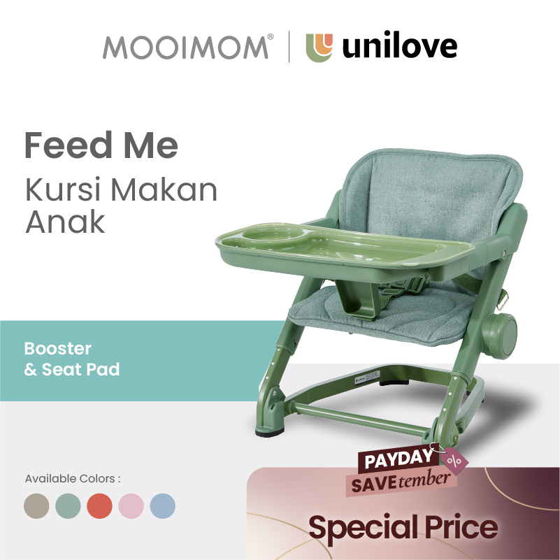 Unilove Feed Me Booster + Seat Pad -Avocado
