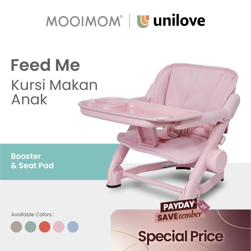 Unilove Feed Me Booster + Seat Pad - Rose