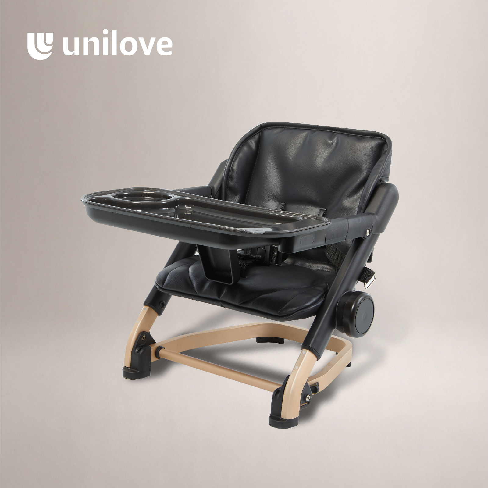 Unilove Feed Me Booster + Seat Pad - Royal Black