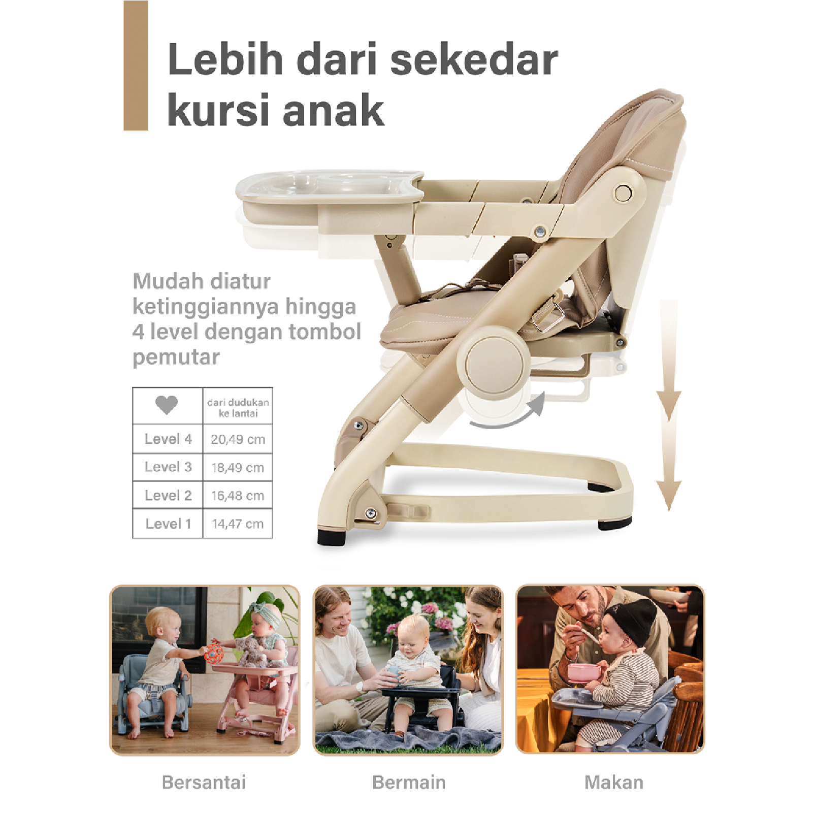 Unilove Feed Me Booster + Seat Pad - Royal Tofee Brown - Foto 5