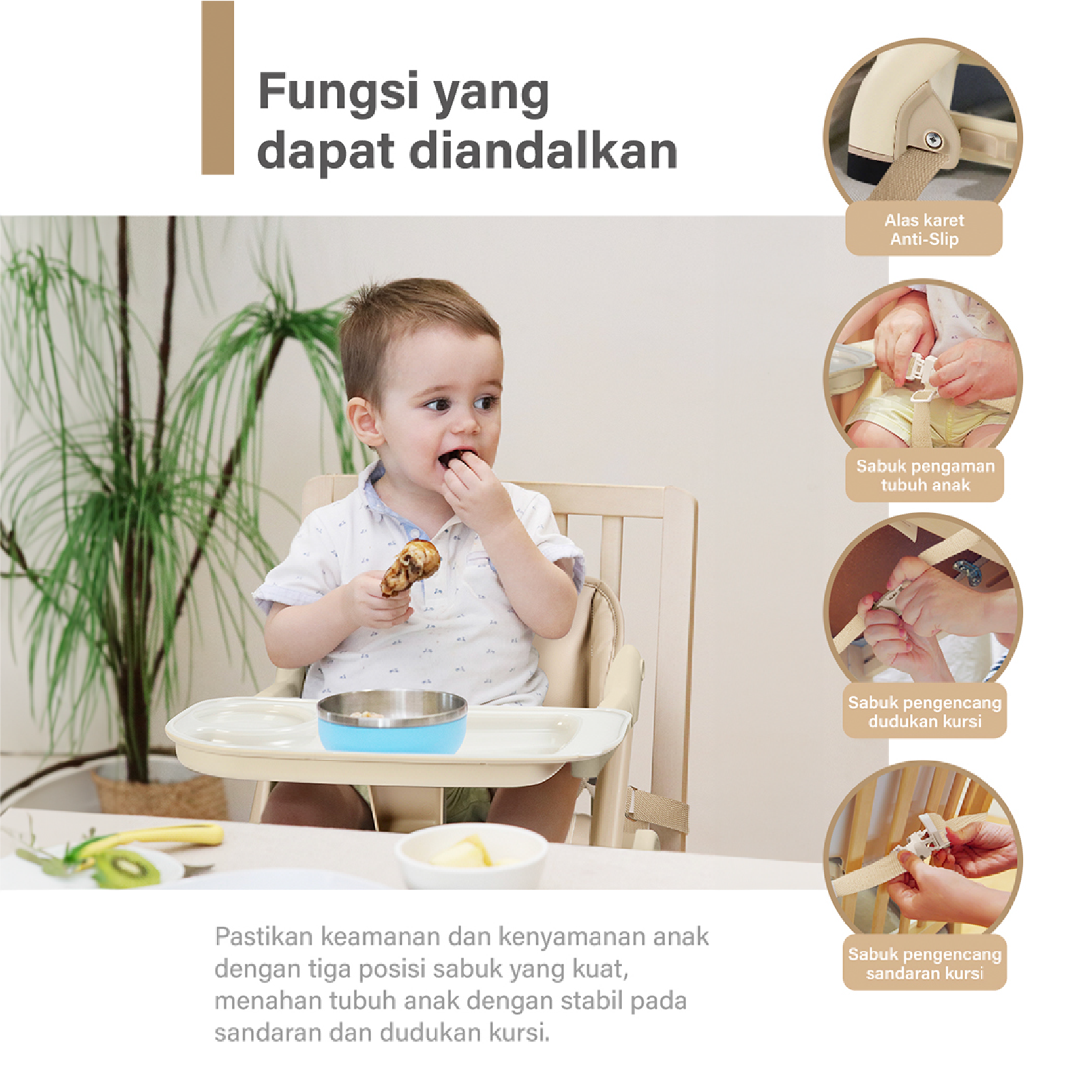 Unilove Feed Me Booster + Seat Pad - Royal Tofee Brown - Foto 4