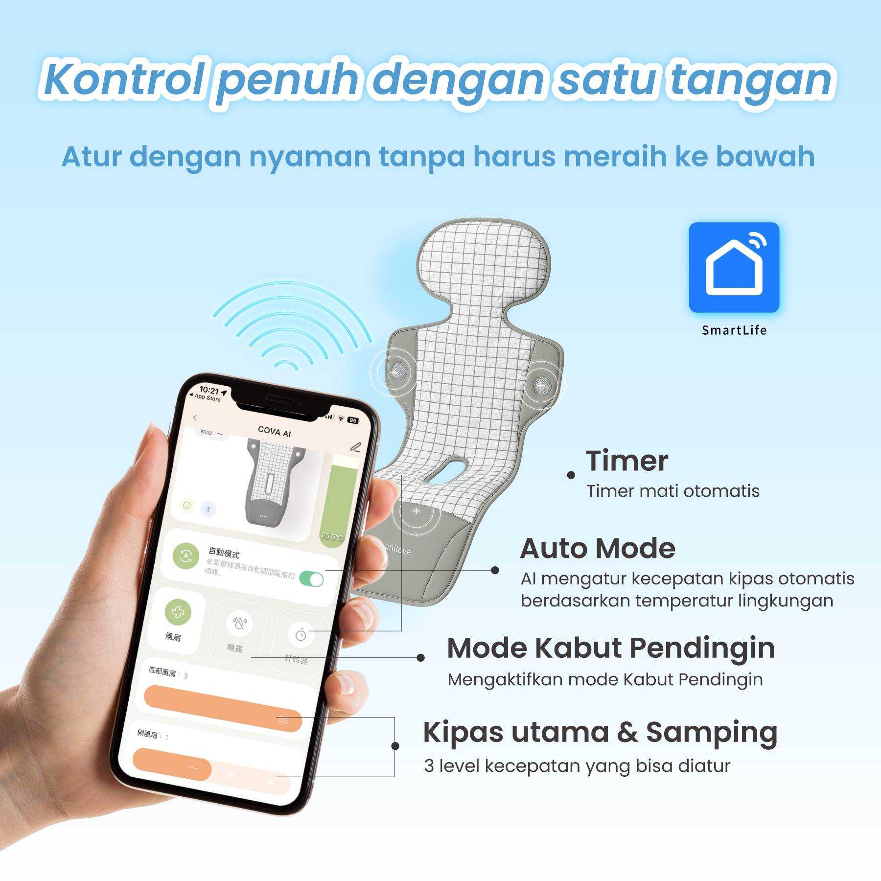 Unilove Cova Cooling Pad - Breezy Grid - Foto 3