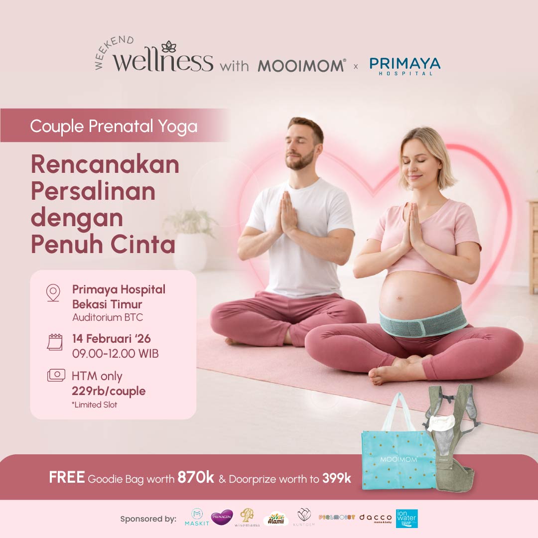 MOOIMOM Couple Prenatal Yoga Class Offline E-Ticket x Primaya Hospital Bekasi Timur