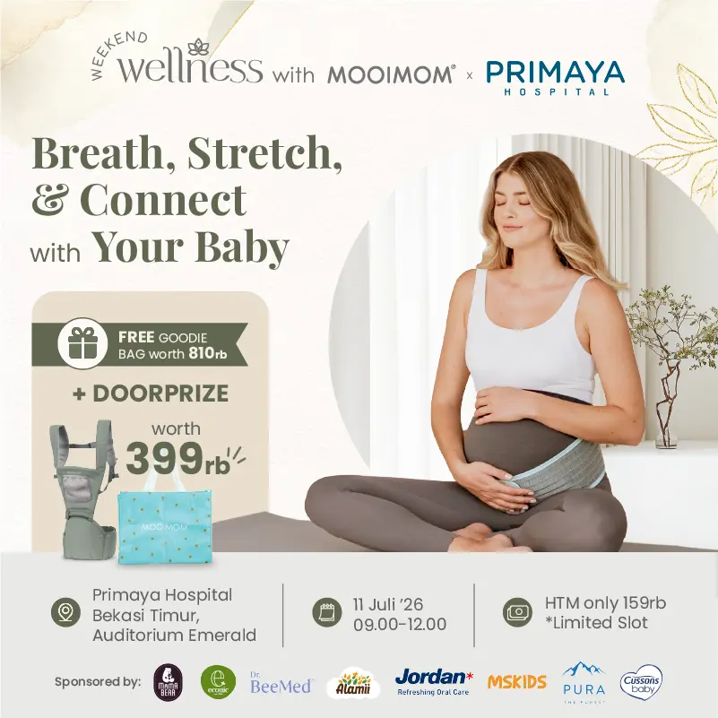 MOOIMOM Couple Prenatal Yoga Class Offline E-Ticket x Primaya Hospital Bekasi Timur