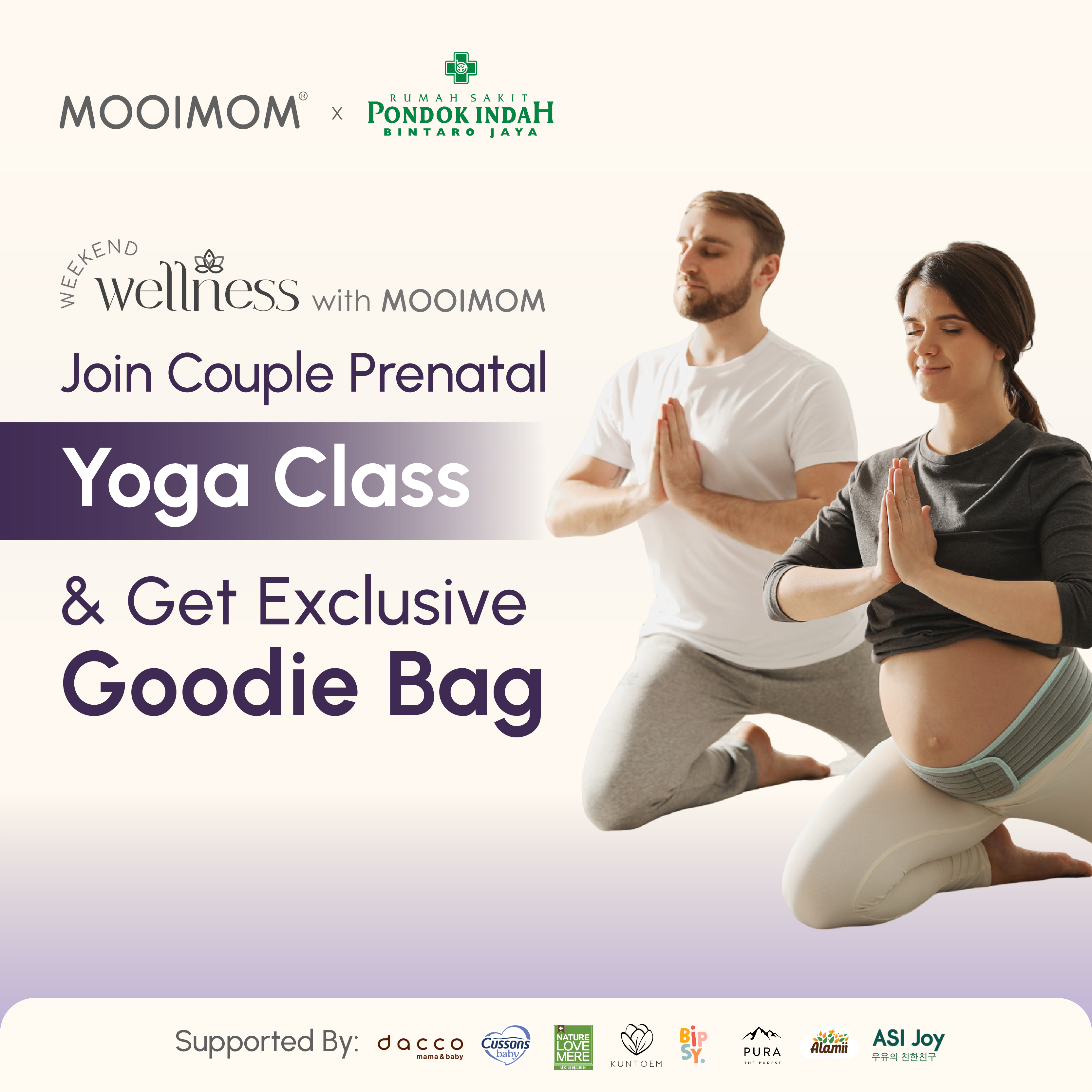 MOOIMOM Couple Prenatal Yoga Class Offline E-Ticket x RSPI Bintaro